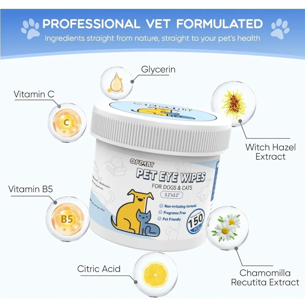 150 eyes wipes for dogs